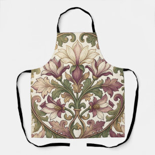 Delantal Púrpura Victoriana Crema Floral Ornata