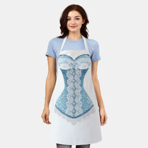 Delantal Purpurina azul Lingerie