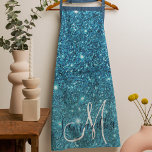 Delantal Purpurina azul moderno marca nombre personalizado<br><div class="desc">Presentamos nuestra moderna colección de nombres personalizados de Purpurina azul Sparkles, disponible exclusivamente en Zazzle! Esta deslumbrante línea de productos es perfecta para añadir un toque de glamour y personalización a sus productos básicos cotidianos. Podrá disfrutar de las vibraciones modernas y glamorosas de nuestra colección de nombres personalizados de Purpurinas...</div>