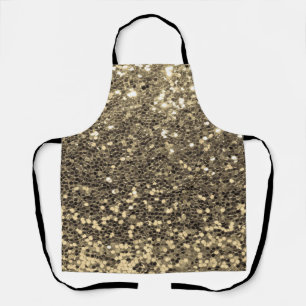 Delantal Purpurina de oro Moda metálica Bling Apron modern