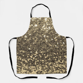 Delantal Purpurina de oro Moda metálica Bling Apron moderno