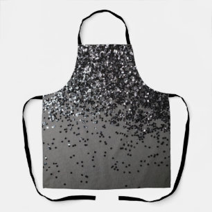 Delantal Purpurina gris plateado #4 (Purpurina falso)