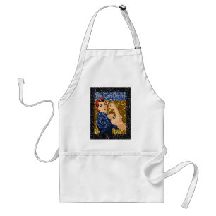 Delantal purpurina rosie the riveter