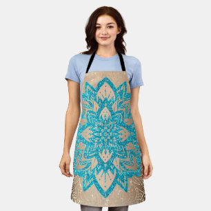 Delantal Purpurina Turquesa Mandala 2