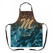 purpurina verde azulado de mármol azul Monograma p