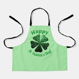 Delantal Purpurina verde oscuro chispea Shamrock St Patrick
