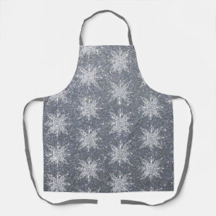 Delantal Purpurina y copos de nieve 