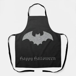 Delantal Purpurinoso Bat Halloween