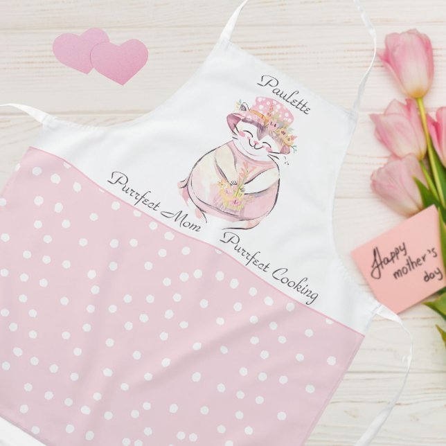 Delantal Purrfect Mom Sweet Cat Personalizado (Subido por el creador)