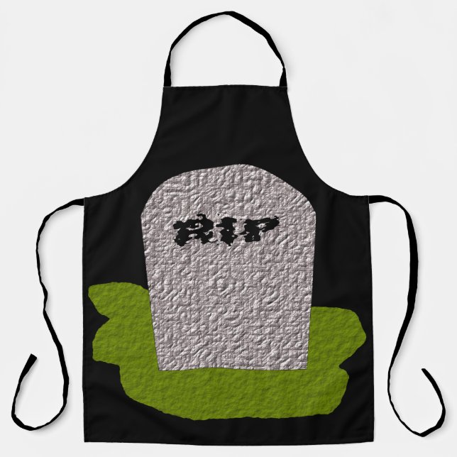 Delantal QEPD Tombstone Halloween (Anverso)