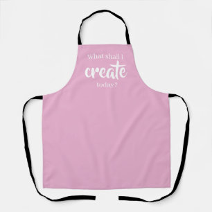 Delantal ¿Qué Debo Crear Hoy? Apron Lotus Pink