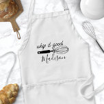 Delantal Qué Funny Personalizado<br><div class="desc">Apron Adulto Personalizado Y Gracioso. Cuidada delantal del chef con un whisky de cocina y una graciosa cita del humor de la cocina. Personalice el diseño de humor de este personalizado con su propio nombre o texto.</div>