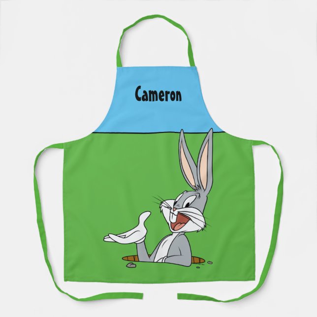 Delantal ¿QUÉ PASA DOC?™ BUGS BUNNY™ Rabbit Hole (Anverso)