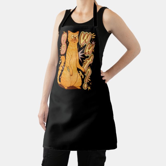 Delantal ¿Qué? / Un Ilustracion de gato Naranja (in situ)