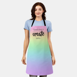 Delantal ¿Qué Voy A Crear Hoy? Apron arcoiris