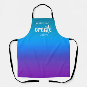 Delantal ¿Qué Voy A Crear Hoy? Apron azul/púrpura