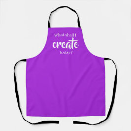 Delantal ¿Qué Voy A Crear Hoy? Apron púrpura