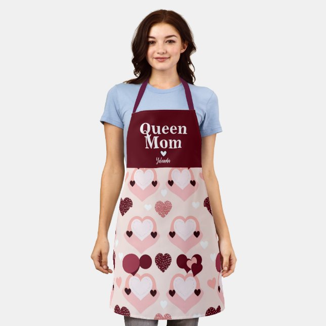 Delantal Queen Mom Hearts (Gastado)