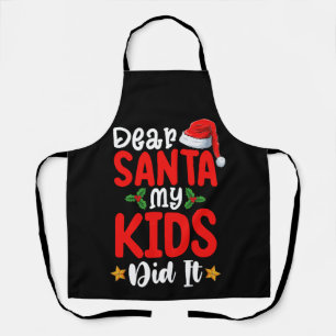 Delantal Querido Papá Noel Mis Hijos Lo Hicieron Navidades