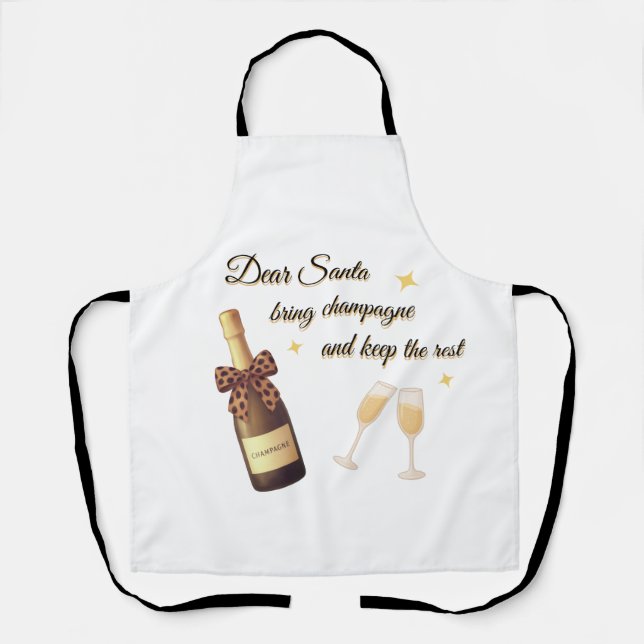 Delantal Querido Santa Champagne Diseño (Anverso)