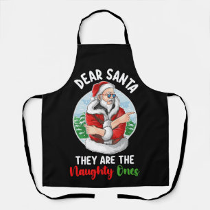 Delantal Querido Santa Ellos son los traviesos Navidad