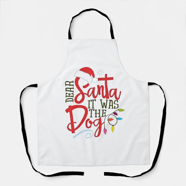 Delantal Querido Santa Fue El Perro Divertido  (Anverso)