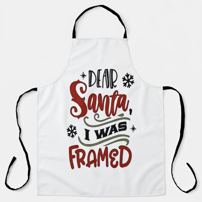 Delantal Querido Santa, fui incriminado Navidad  (Anverso)