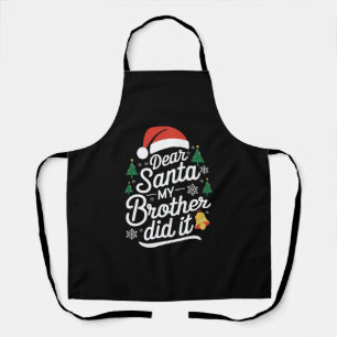 Delantal Querido Santa Mi Hermano Lo Hizo Funny Navidad 