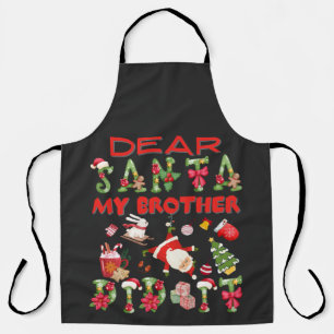Delantal Querido Santa Mi Hermano Lo Hizo Gemelos Diciendo
