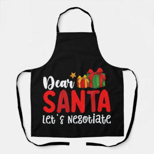 Delantal Querido Santa Negociemos las Vacaciones de Navidad