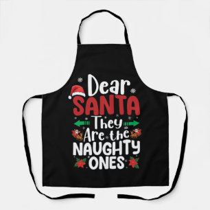 Delantal Querido Santa Son Unos Traviesos Navidad Coinciden