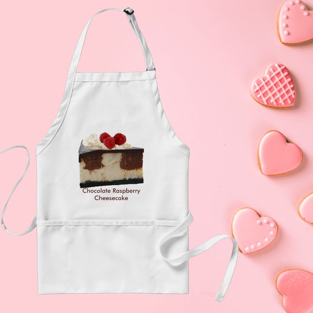 Delantal Quesecake de frambuesa de chocolate (Chocolate Raspberry Cheesecake Adult Apron)