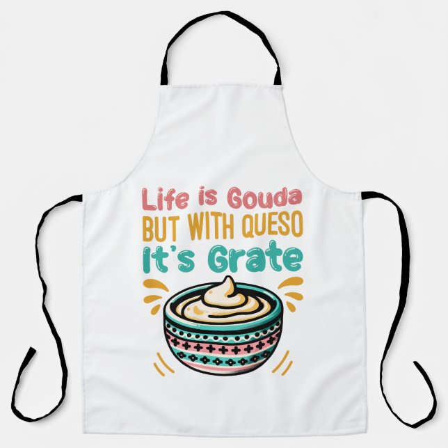 Delantal Queso Gouda Chiste de Comida Divertido  (Anverso)