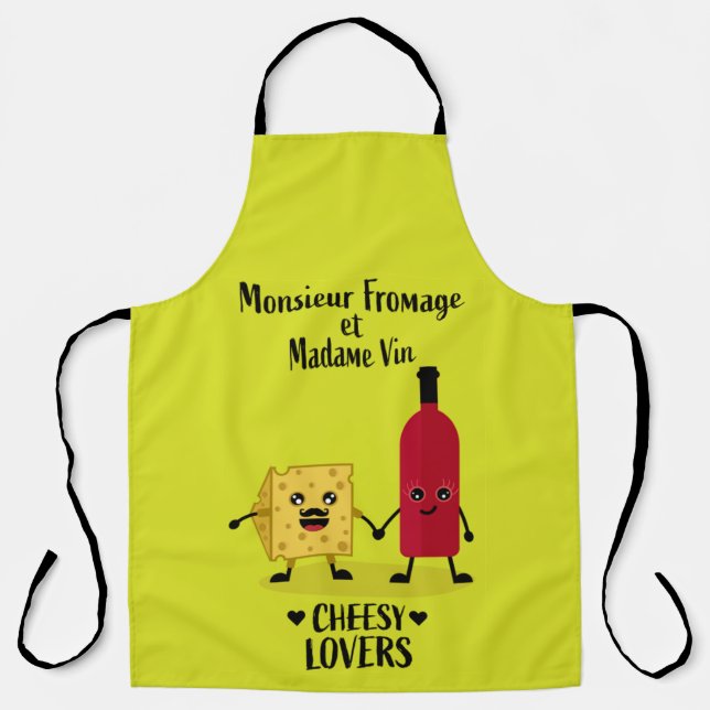 Delantal Quesos y regalos de vino de Francia (Anverso)