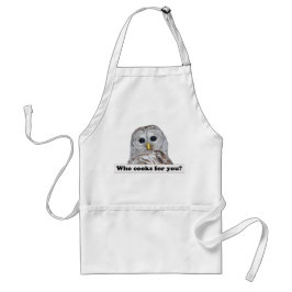 Delantal "¿Quién cocina para ti?" Barred Owl Apron