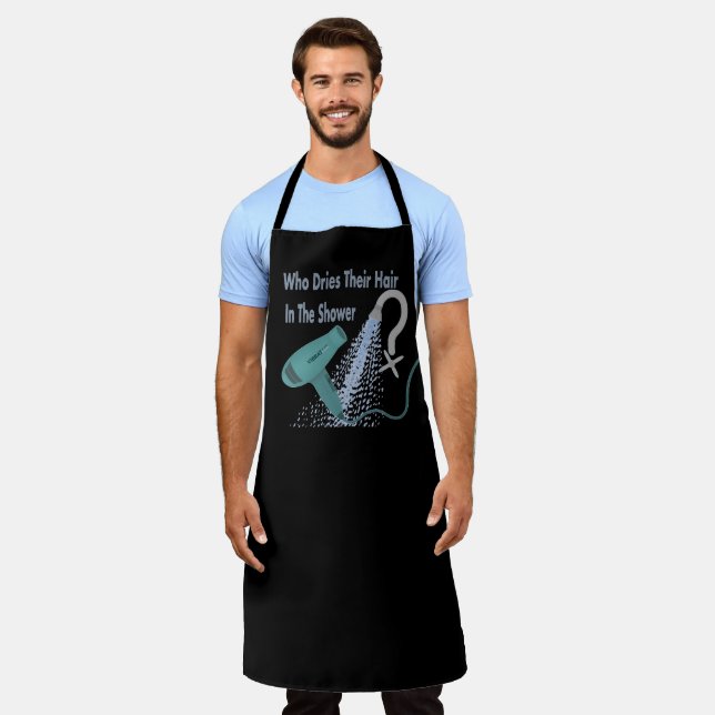 Delantal ¿Quién Conduce El Pelo En La Ducha? (Gastado)