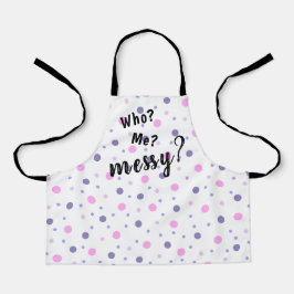 Delantal ¿Quién? ¿Yo? ¿Desordenado? Apron de los niños del 