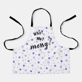 Delantal ¿Quién? ¿Yo? ¿Desordenado? Apron de los niños del 