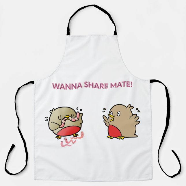 Delantal ¡Quiero compartir a mate! (Anverso)