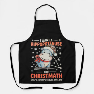 Delantal Quiero una hipopotenusa para la Navidad matemática
