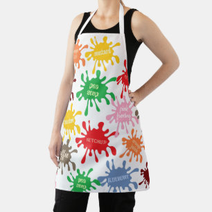Delantal Quirky Food Spilts Colorful Pattern