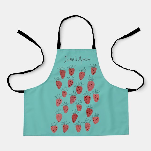 Delantal Quirky Strawberry Pattern Apron (Anverso)