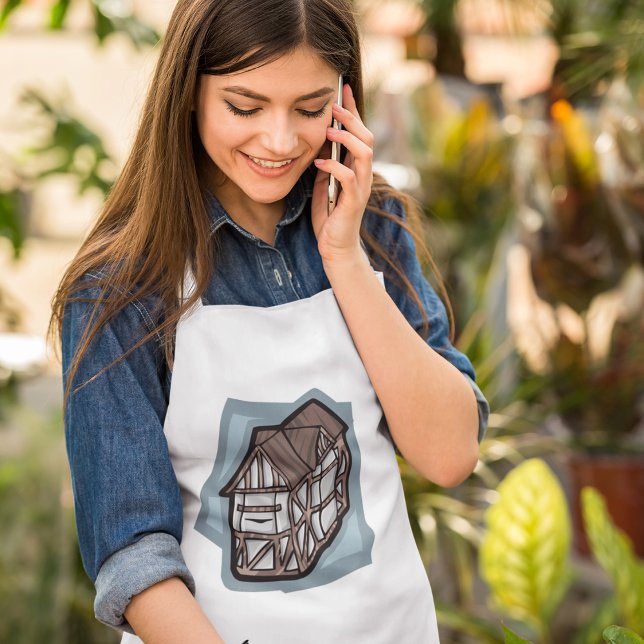 Delantal Quirky Tudor House Arquitectura Medieval (Subido por el creador)