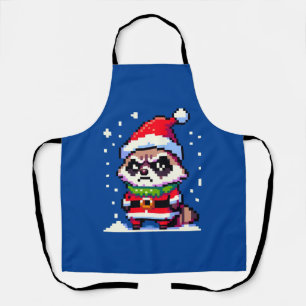 Delantal Raccoon Navidades Grumpy - Festividad divertida de