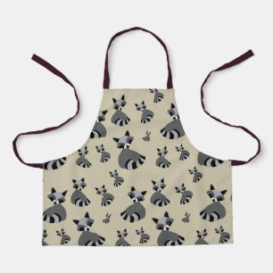 Delantal Raccoon Wildlife Graphic Pattern