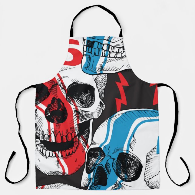 Delantal Racer Skull: Rebelión sin foco. (Anverso)