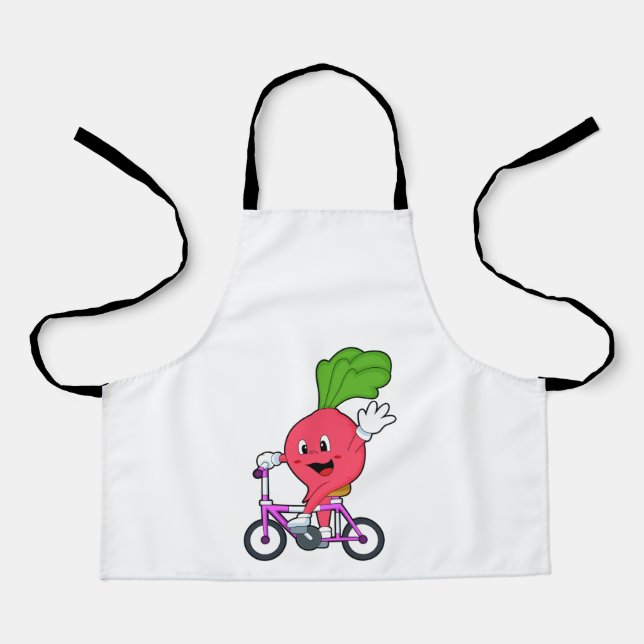 Delantal Radish con bicicleta (Anverso)