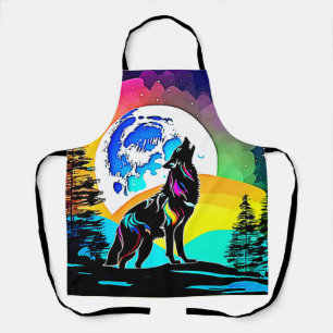 Delantal Rainbow Lunar Wolf Howf Art