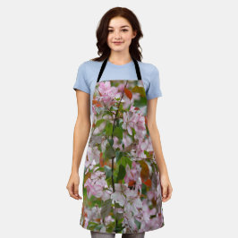Delantal Rama delgada con flores manzana