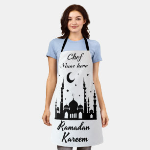Delantal Ramadan Kareem - Nombre del chef personalizado
